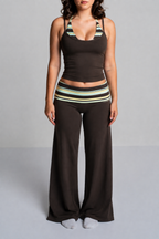 FOLD OVER FLARED LEGGINGS