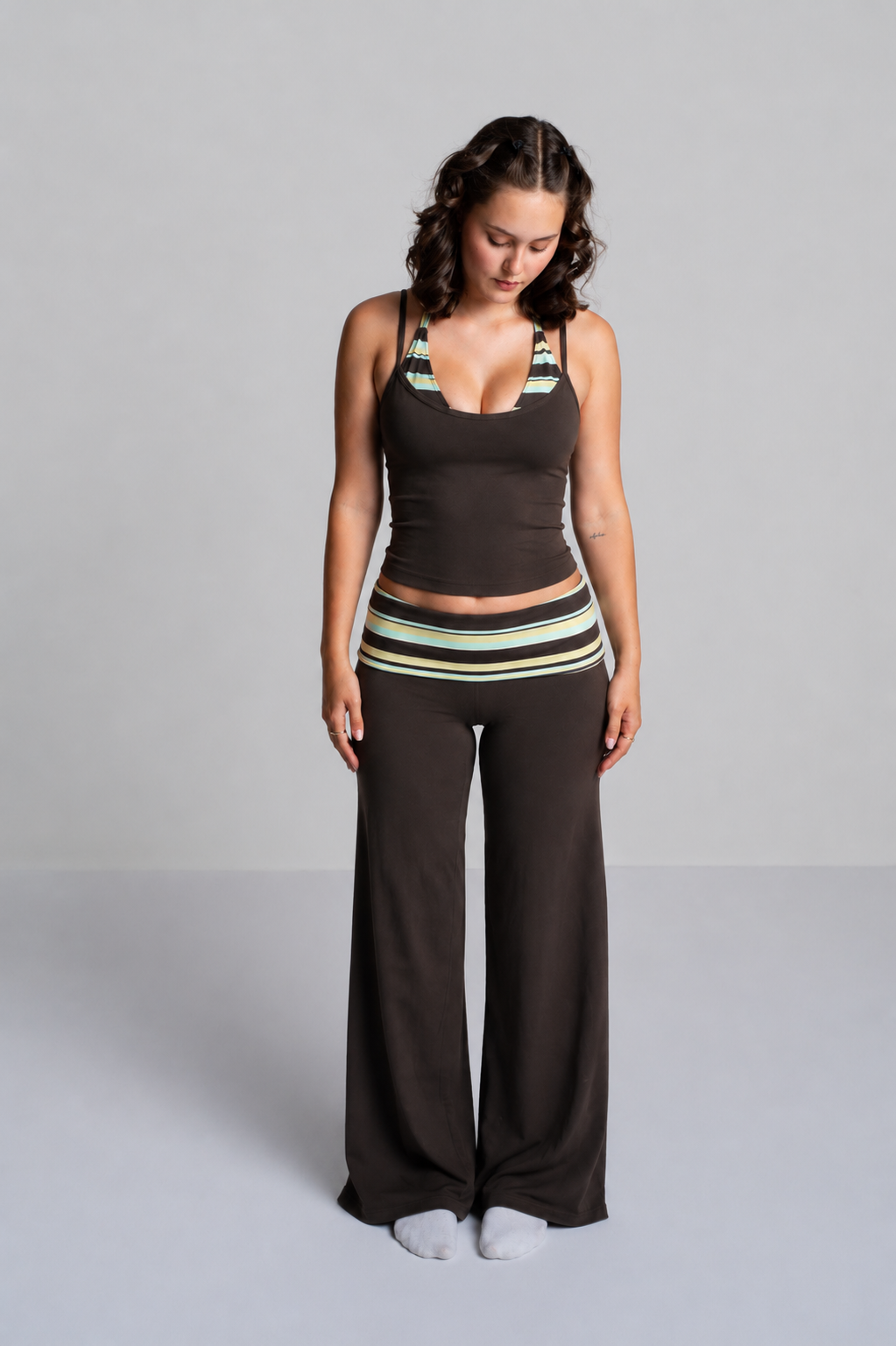 FOLD OVER FLARED LEGGINGS