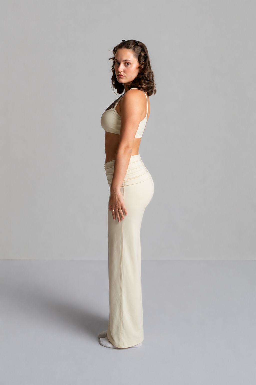 FOLD OVER FLARED LEGGINGS