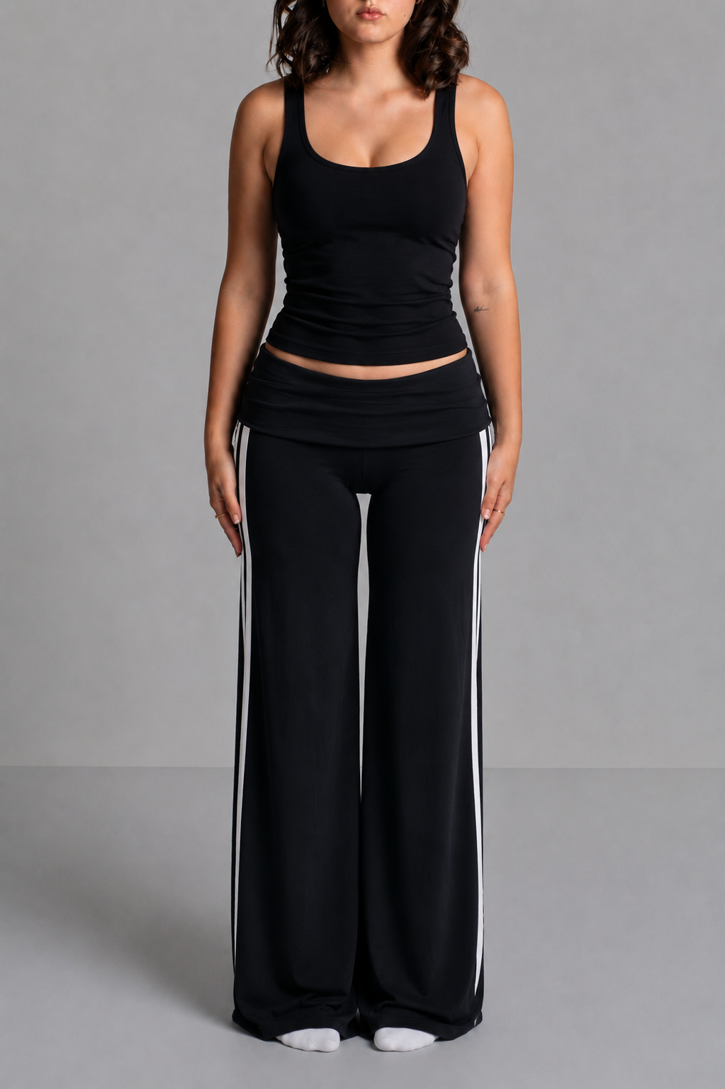 FOLD OVER FLARED LEGGINGS
