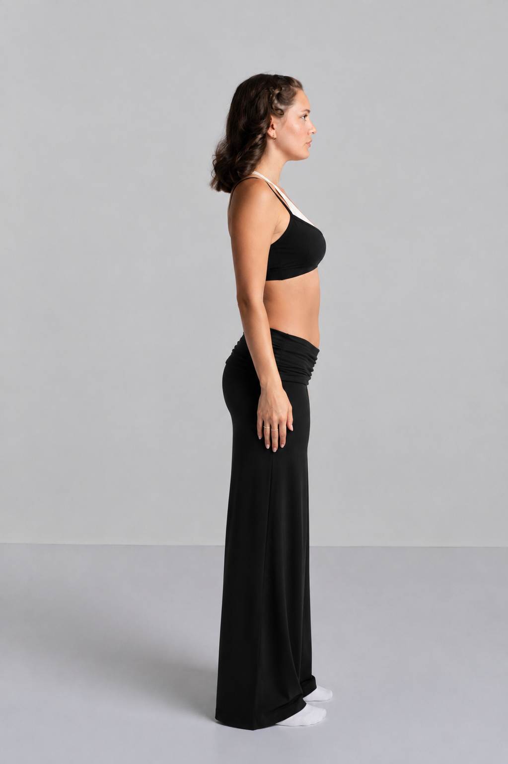FOLD OVER FLARED LEGGINGS
