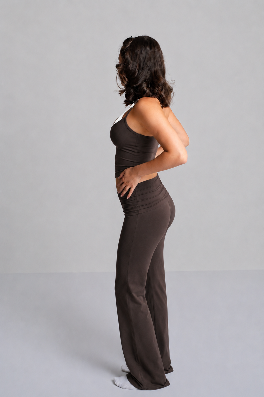 FOLD OVER FLARED LEGGINGS