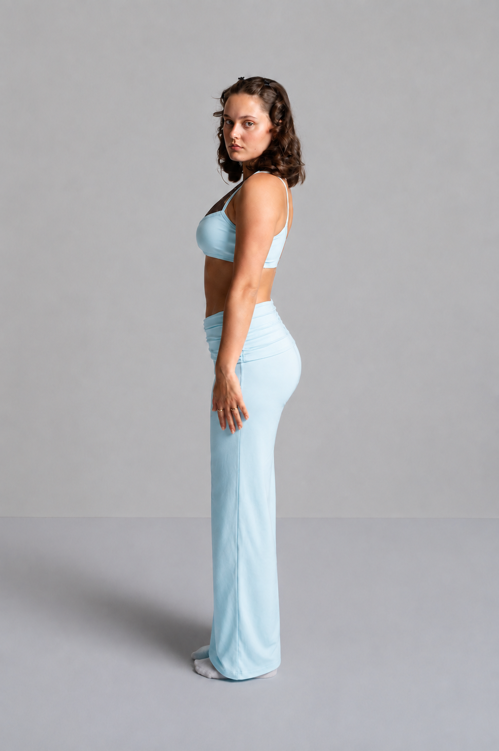 FOLD OVER FLARED LEGGINGS