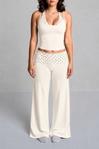 FOLD OVER FLARED LEGGINGS