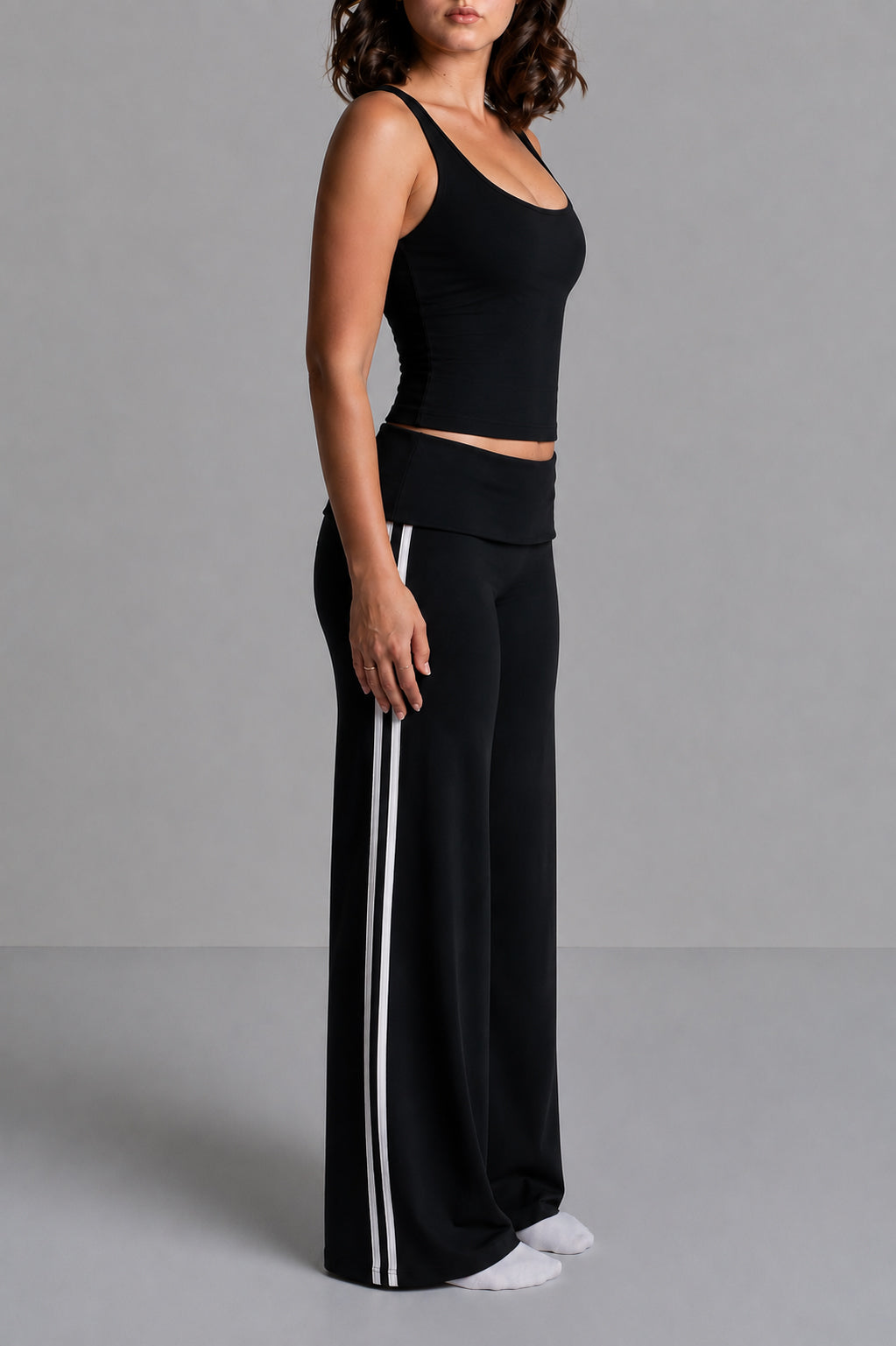 FOLD OVER FLARED LEGGINGS